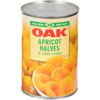 oak apricots halves in light syrup 410g