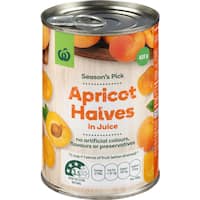 countdown apricots halves in juice 410g