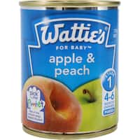 watties stage 1 baby food apple & peach 120g