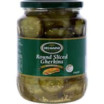 delmaine gherkins round sliced 670g