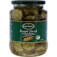 delmaine gherkins round sliced 670g