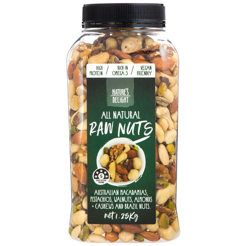 NATURE'S DELIGHT ALL NATURAL RAW NUT MIX 1.25KG