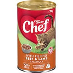 chef classic cat food beef & lamb casserole 700g