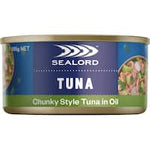 sealord tuna chunk style in oil 185g