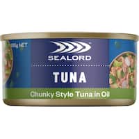 sealord tuna chunk style in oil 185g