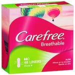 carefree panty liners aloe breathable 48pk