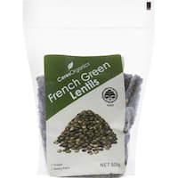 ceres organics lentils french green 500g