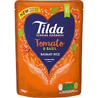 tilda basmati rice tomato & basil 250g