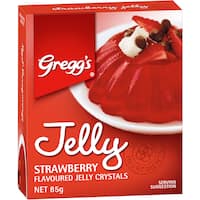 greggs jelly crystals strawberry flavoured 85g