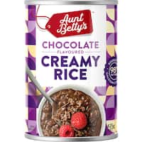 aunt bettys rice 2 go creamed rice chocolate creamy rice 440g