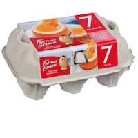 farmer brown eggs half dozen brown size 7 6pk
