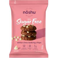 noshu 95% sugar free chocolate chips white 150g