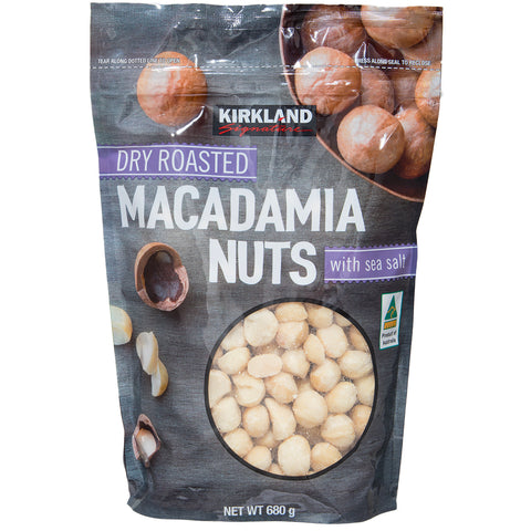KIRKLAND SIGNATURE DRY ROASTED MACADAMIAS 680G