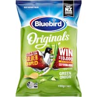 bluebird originals potato chips green onion 150g