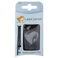 lady jayne super hold contoured bobby pins, black, pk 60