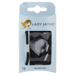 lady jayne 2279b elastics thick black 12 pack
