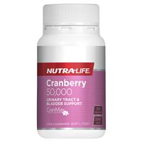 nutra-life cranberry 50000 50 capsules