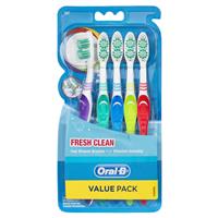 oral-b fresh clean toothbrush soft 5 pack