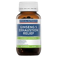 ethical nutrients ginseng-5 exhaustion relief 60 capsules