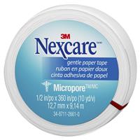 nexcare micropore gentle paper tape white 12.5mm x 9.14m