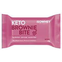 isowhey keto brownie bite berry 33g single