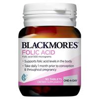 blackmores folic acid 500mcg 90 tablets