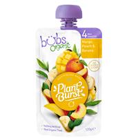 bubs organic mango peach & banana 4 months+ 120g
