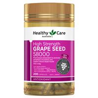 healthy care grape seed 58000 200 capsules