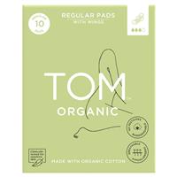 tom organic ultra thin pads regular 10 pack