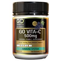 go healthy vita-c 500mg blackcurrent chewable 100 tablets