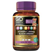 go healthy kids vitamin c 260mg blackcurrant 60 chewable tablets