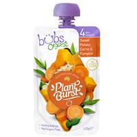 bubs organic sweet potato carrot & pumpkin 4 months+ 120g