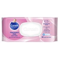 curash baby wipes fragrance free 80 pack