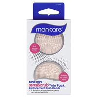 manicare sonic mini sensiscrub replacement brush heads twin pack