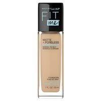 maybelline fit me matte & poreless mattifying liquid foundation - warm nude 128