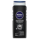 nivea for men active clean shower gel 500ml