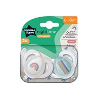 tommee tippee closer to nature night time soothers 6-18 months 2 pack