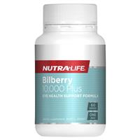 nutra-life bilberry 10000 plus 60 tablets