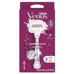 gillette venus comfort glide sugarberry platinum + 2 blade refills