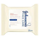 johnson's face care daily essentials facial cleansing wipes extra sensitive 25 pack