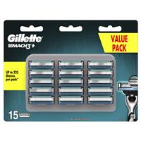 gillette mach 3+ cartridges value 15 pack