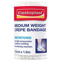 elastoplast 46015 medium weight crepe bandage 7.5cm x 1.6m