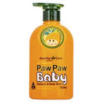 healthy care all natural paw paw baby shampoo wash 500ml