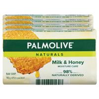 palmolive naturals replenishing bar soap milk & honey 4 x 90g