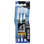 reach toothbrush superb clean between teeth soft 3 pack