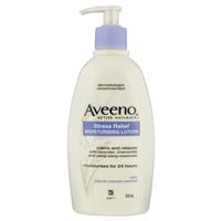 aveeno active naturals stress relief moisturising lotion lavender, chamomile and ylang-ylang essences 354ml