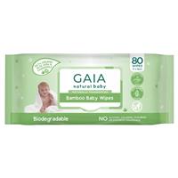 gaia natural baby bamboo wipes 80