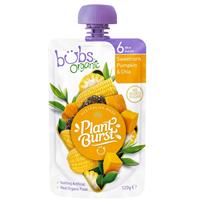 bubs organic sweetcorn pumpkin & chia 6 months+ 120g