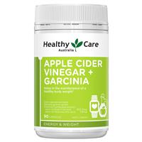 healthy care apple cider vinegar + garcinia 90 capsules