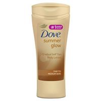 dove summerglow body lotion fair to medium skin 250ml